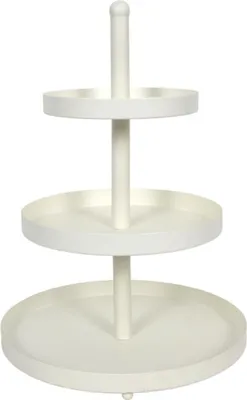Image de Cookinglife Étagère métal blanc - ø 15, 20 & 25 cm - 3 niveaux