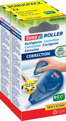 Produktbild von Tesa Roller Korrigieren ecoLogo Seitwärts 10m 4.2mm 2St.