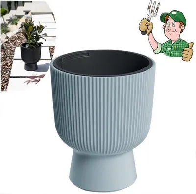Image de Prosperplast s.r.o. Pot de fleurs MILLY gris clair 23,9 cm