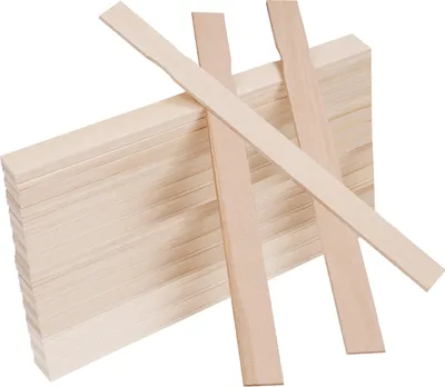 Produktbild von Belle Vous Rührstäbchen Holz (50 Stk) – L30 x B2,4 cm Spatel Holz Holzstäbchen Rührstab Holz für Epoxidharz Farbe & Silikon – Holzspatel zum Basteln,