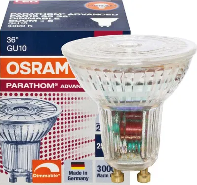 Obrázok produktu pre OSRAM 4058075259959 OSRAM LED-Lampe PARATHOM PAR16 35 GU10 3,4 W klar