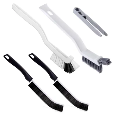 Produktbild von 4 Stück Fugenbürste, Multifunktionale Hartborsten Eckenreinigungsbürste, Spaltreinigungsbürste, Reinigungsbürste, Eckreinigungsbürste, für Fliesenböden, Türfensterschienen, Badezimmer, Küche