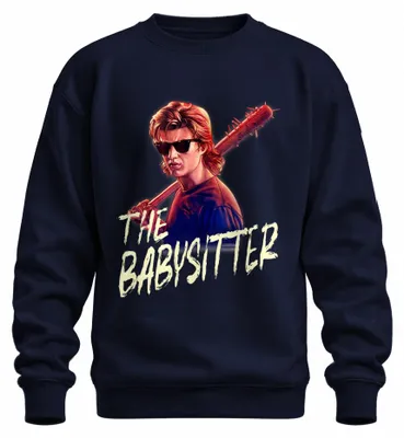 Produktbild von The Babysitter Slasher Sonnenbrille Stachelkeule 80s Steve Sweatshirt Pullover, Navy, L