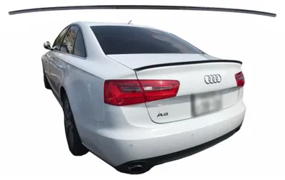 Obrázok produktu pre Spoiler na zadnú časť nárazníka pre Audi A6 C7 4G 4D, sedan, modely 2011-2018, matná čierna farba.