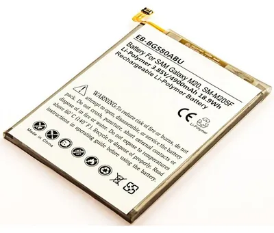 Produktbild von Akku für Samsung EB-BG580ABU Li-Pol 3,85 Volt 4900 mAh schwarz