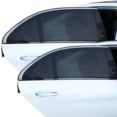Productafbeelding van 2-delige set zonneschermen voor auto's, universele zonneschermen voor kinderen met UV-bescherming, zonneschermen voor de achterruit, rekbaar, ademend, geschikt voor kinderen, baby's, volwassenen en huisdieren