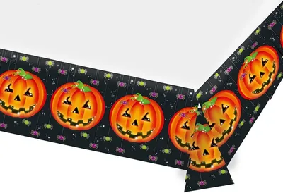 Immagine prodotto di Tovaglia di Halloween con motivi di zucca 137 x 243 cm decorazione da tavola