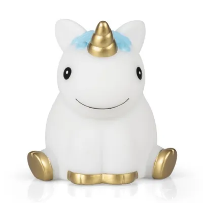Produktbild von Einhorn Dekolampe mit blauer Mähne