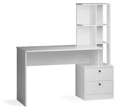 Produktbild von Esstisch Vicco Denton Weiß 136 x 55 cm mit 2 Schubladen, Model 43388