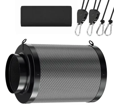 Productafbeelding van Eikuavons actieve koolfilter, 150 mm, Grow, 150x400 mm, koolfilter/geurfilter voor kweekruimte, geschikt voor afzuigventilator