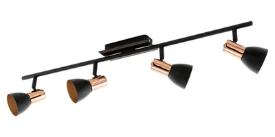 Image de Eglo 94587 Barnham LED Spot 4 x 33 W acier noir cuivre