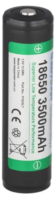 Imagen del producto de Batería de iones de litio 18650, 3500 mAh, 3,7V, funcionamiento a bajas temperaturas, dimensiones 69,2 x 18,6 mm, con protección, modelo P1835LT