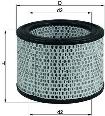 Produktbild von Luftfilter MAHLE LX 248 Filtereinsatz