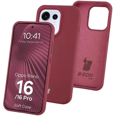 Produktbild von Silikon Handyhülle für Oppo Reno16 / Reno16 Pro 5G, Bizon Soft Case, Pflaumenfarbe