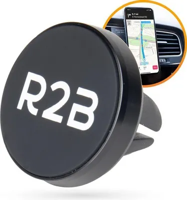 Produktbild von R2B Handy Halterung Auto Magnet - auto Handyhalterung, Universal handyhalterung auto runde lftung, magnetische Handyhalterung auto mit starke Magnetplatte, 360-Grad-Drehfunktion, Car Phone Holder