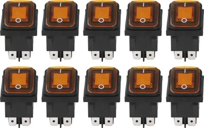 Produktbild von 10Pcs 2 Position Wippe Kippschalter Ein Aus 30A AC 125V 250V für Boot mit LED Licht 4 Pins