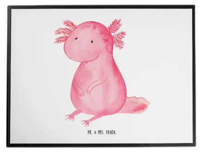 Produktbild von Mr. & Mrs. Panda Schreibunterlage Axolotl Niedlich - Weiß - Geschenk, Lebensstil, Schreibtischauflage, Liebe, Zufrieden, tischpad, schreibtischunterlagen, Fröhlich