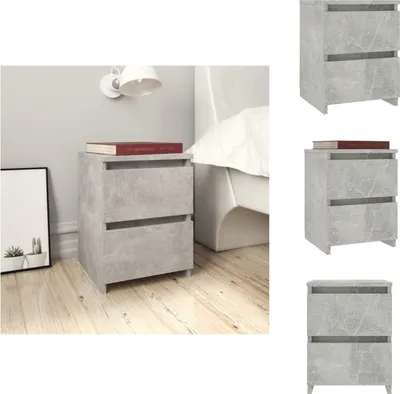 Produktbild von vidaXL Nachttisch Betongrau 30×30×40 cm Holzwerkstoff -  Nachttische
