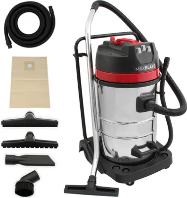 Produktbild von Nass- & Trocken Industriestaubsauger 80L, extra langer 5m Schlauch mit Zubehör