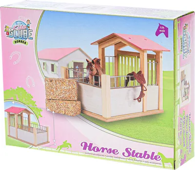 Obrázek produktu pro Stáj pro koně - dřevěná - 1:24