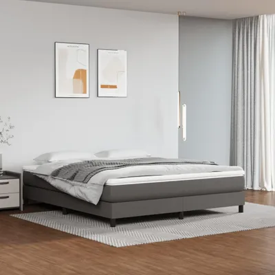 Obrázek produktu pro vidaXL Matrace s taštičkovými pružinami, středně šedá, 160 x 200 x 20 cm, umělá kůže