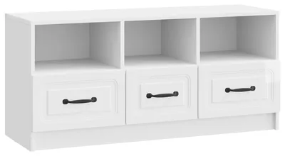 Zdjęcie produktu dla Szafka pod telewizor Biały wysoki połysk 102 x 34,5 x 47 cm