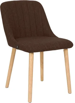 Productafbeelding van Eetkamerstoel Arie, bruin, met stoffen bekleding