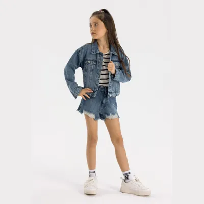 Immagine prodotto di Giacche di jeans Minoti, cotone, blu, taglia 128, per bambine