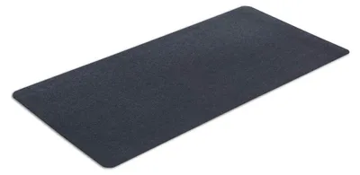 Image de Tapis de sol pour équipements de fitness, noir - 91,5 x 213 cm - Polyvinyle chlorure - Tapis de sol antidérapant - Protège-sol pour salle de sport à domicile
