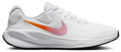 Imagen del producto de Nike Revolution 7, color blanco, detalles en rosa, negro y rojo intenso (para mujer) - Talla EU 36.5