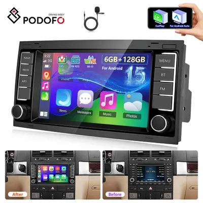 Immagine prodotto di Autoradio da 7 pollici con touchscreen - Lettore multimediale - Sistema di navigazione - Autoradio Android - CarPlay wireless