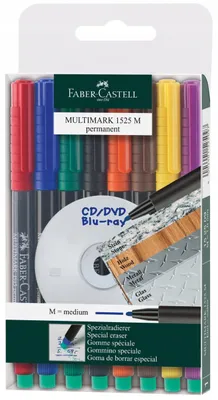 Produktbild von FABER-CASTELL Folienmarker Fineliner für M 1 mm Multimark-Tafeln 8 Stück