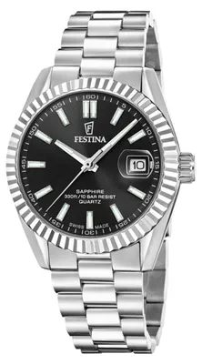 Produktbild von Festina F20084/D Herrenuhr Stahl/Schwarz mit Saphirglas