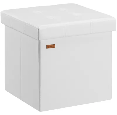 Immagine prodotto di CASARIA® Pouf Sgabello Contenitore 38x38x38cm Box Portaoggetti Sedile Imbottito Seduta Salvaspazio Pieghevole Camera Soggiorno Organizer Giochi