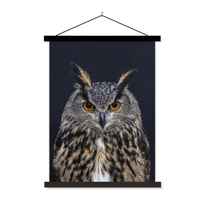Produktbild von MuchoWow® Textilposter Uhu Porträt 40x53 cm mit schwarzem Rahmen - Abbildung