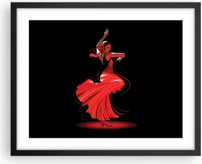 Produktbild von Gerahmtes Poster - Schwarzer Rahmen - Tanz Tänzer - 50x40 cm - Wand Bild - Wanddeko - Wandbilder - Kunstposter - Wandposter - Bilderrahmen - Bilder - Kunstdruck - Wandbild - P2BAA50x40-4121
