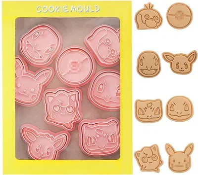 Produktbild von Kinderkoekjesvormen aus Kunststoff, 8er Set, für Bäckerei und Dekoration