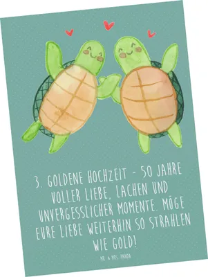 Produktbild von Mr. & Mrs. Panda Postkarte 50. Hochzeitstag - Meeresbrise - Geschenk, Ansichtskarte, Jubiläumsgeschenk, Meilenstein feiern, Ansichtskarten, Hochtzeit, Grußkarte, Heirat