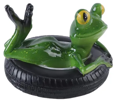 Schwimmende Froschfigur, lebensecht, für Teich und Garten, 10x10x5 cm