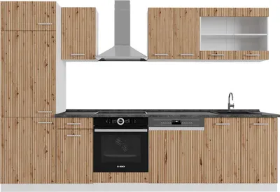Produktbild von Küchenzeile Vicco R-Line Artisan Eiche/Weiß 300 cm , AP Anthrazit, Model 48974