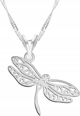 Immagine prodotto di Elegante collana in argento 925 con ciondolo a forma di libellula