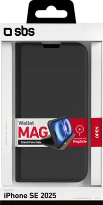 Productafbeelding van SBS Wallet Stand MagSafe iPhone 16, zwart