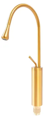 Produktbild von Badezimmer Wasserhahn - Waschtischarmatur - Einhebelmischer - 360° Schwenkauslauf - Heiß- und Kaltwasser - Deckmontage - Messing - Gold