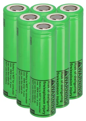 Produktbild von 6x LG INR18650-MJ1 3,7V 3500mAh 10A unprotected flat Top