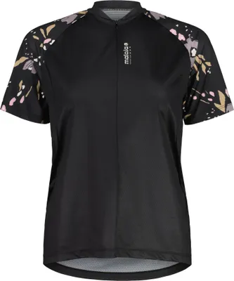 Produktbild von Maloja VilsaM. Allmountain Fahrradtrikot mit Brushflower-Motiv schwarz M atmungsaktiv