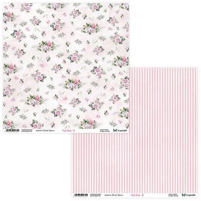 Zdjęcie produktu dla Papier do scrapbookingu 30x30 - ScrapAndMe - Pink Roses 07/08