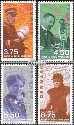 Produktbild von Briefmarken Dänemark 1998 Mi 1182-1185 (kompl.Ausg.) gestempelt Postmuseum