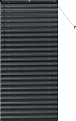 Produktbild von vidaXL Balkenjalousien Schwarz 220 x 100 cm Aluminium