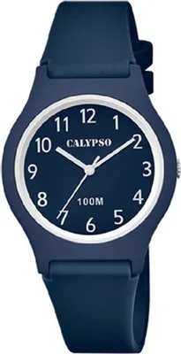 Image de Calypso jeunesse montre analogique K5798/4 montre-bracelet en plastique bleu foncé UK5798/4
