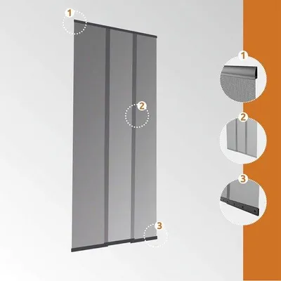 Productafbeelding van Famanu vliegenhor: eenvoudige vliegenbescherming - 95 x 220 cm, antraciet